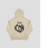 Ecru Women's Oversized Hoodie — 100% Cotton Heart Logo | Street Icon