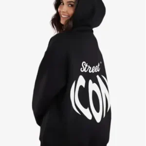 black women's oversized hoodie — 100% cotton heart logo | street icon